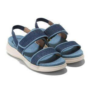 Cole Haan Meritt Women's Zerogrand Denim Platform Sandals Size 7.5 (MSRP $175)